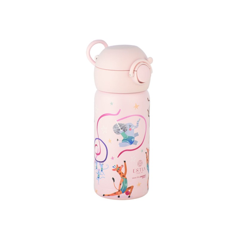 Estia Wonder Bottle Παιδικό Ανοξείδωτο Θερμός 350ml με Καλαμάκι Σιλικόνης, Λαβή Μεταφοράς & Κλιπ Ασφαλείας - Wild Stunts