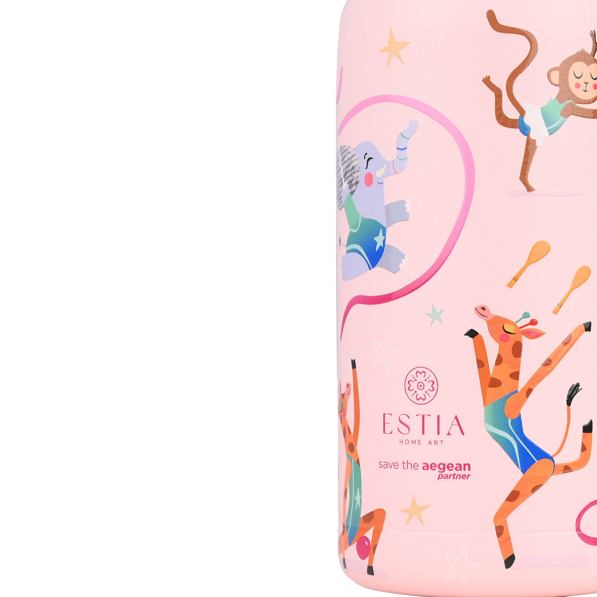 Estia Wonder Bottle Παιδικό Ανοξείδωτο Θερμός 350ml με Καλαμάκι Σιλικόνης, Λαβή Μεταφοράς & Κλιπ Ασφαλείας - Wild Stunts