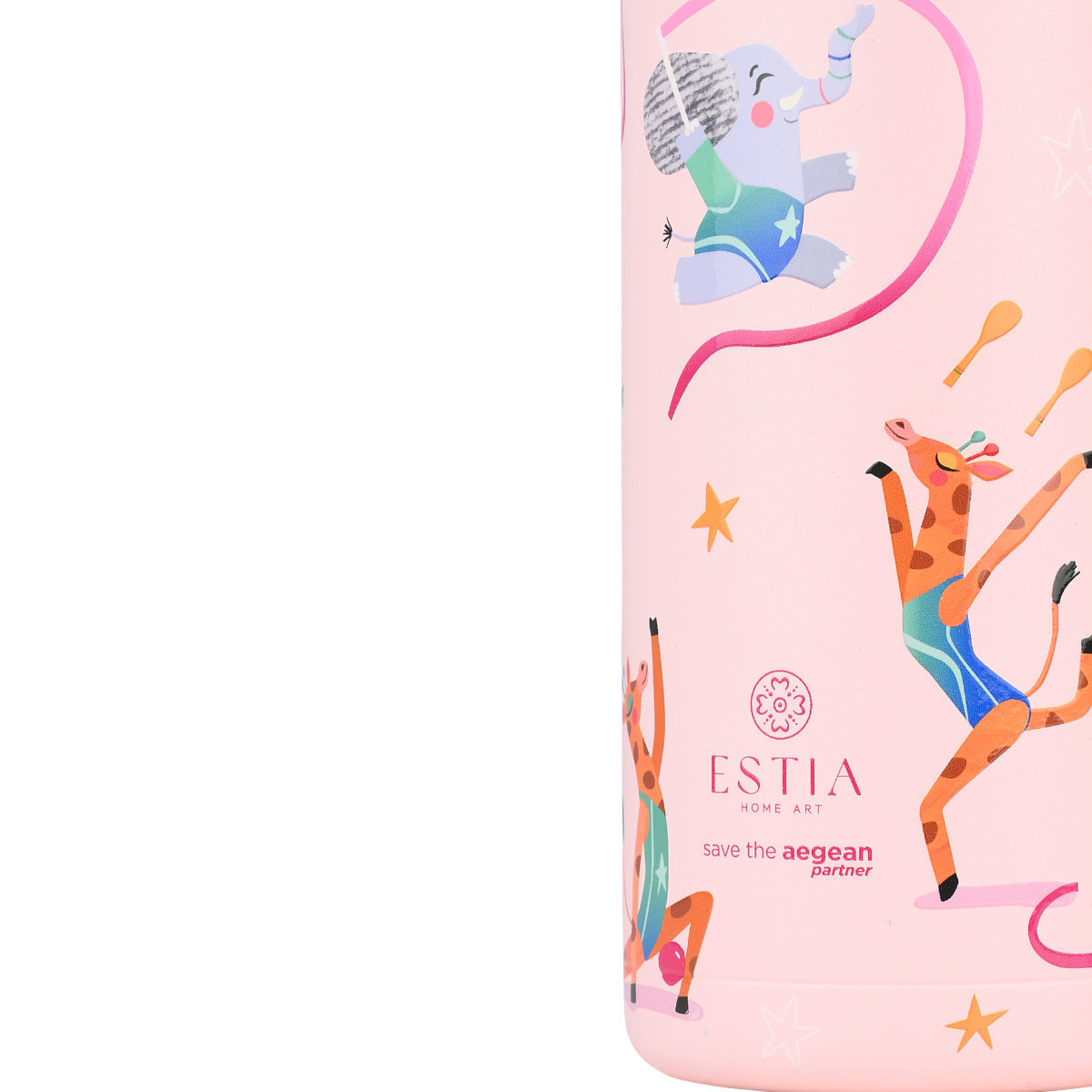 Estia Wonder Bottle Παιδικό Ανοξείδωτο Θερμός 500ml με Καλαμάκι Σιλικόνης, Λαβή Μεταφοράς & Κλιπ Ασφαλείας - Wild Stunts