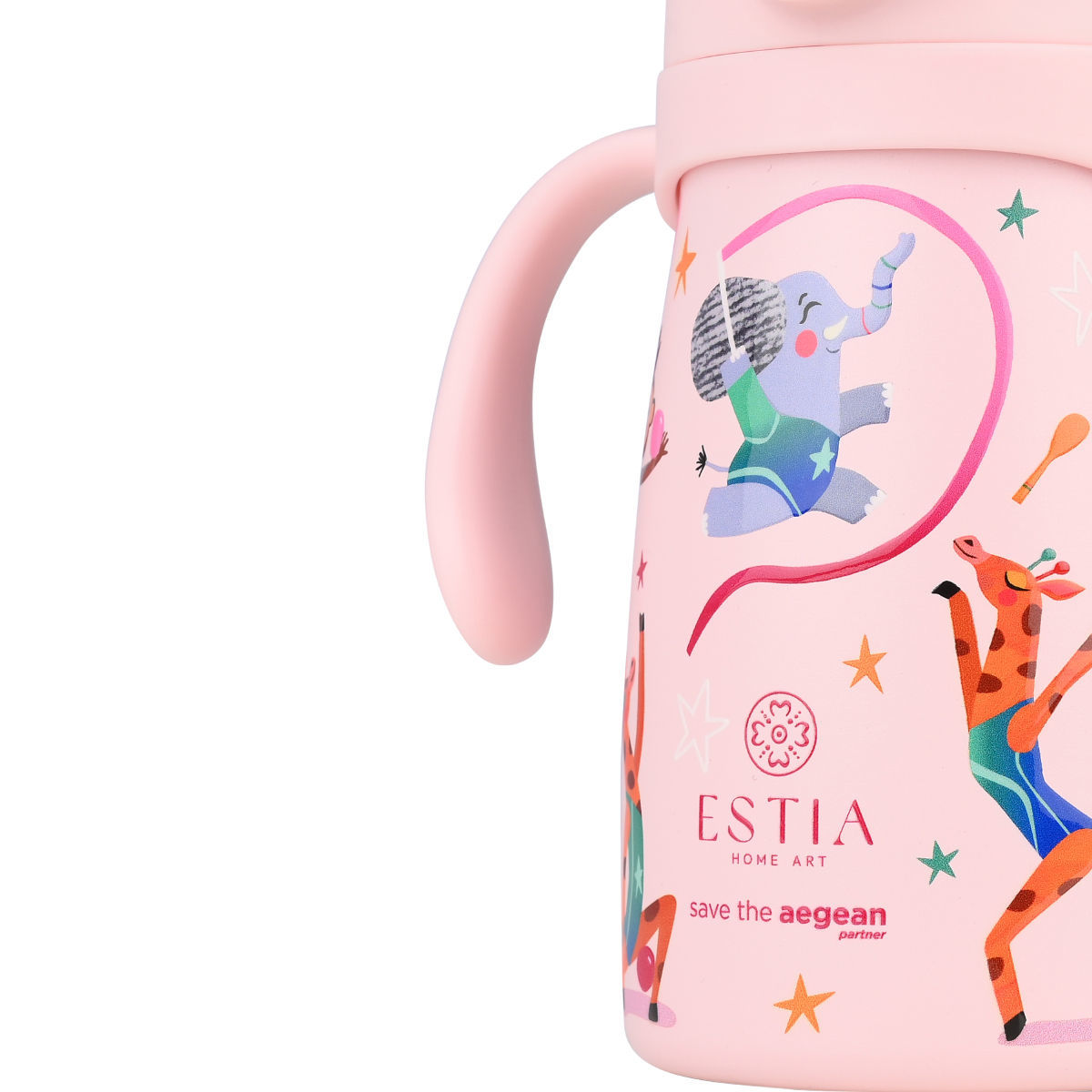 Estia Bubble Bottle Παιδικό Ανοξείδωτο Θερμός 300ml με Διπλές Εργονομικές Λαβές, Καλαμάκι Σιλικόνης & Κλιπ Ασφαλείας - Wild Stunts
