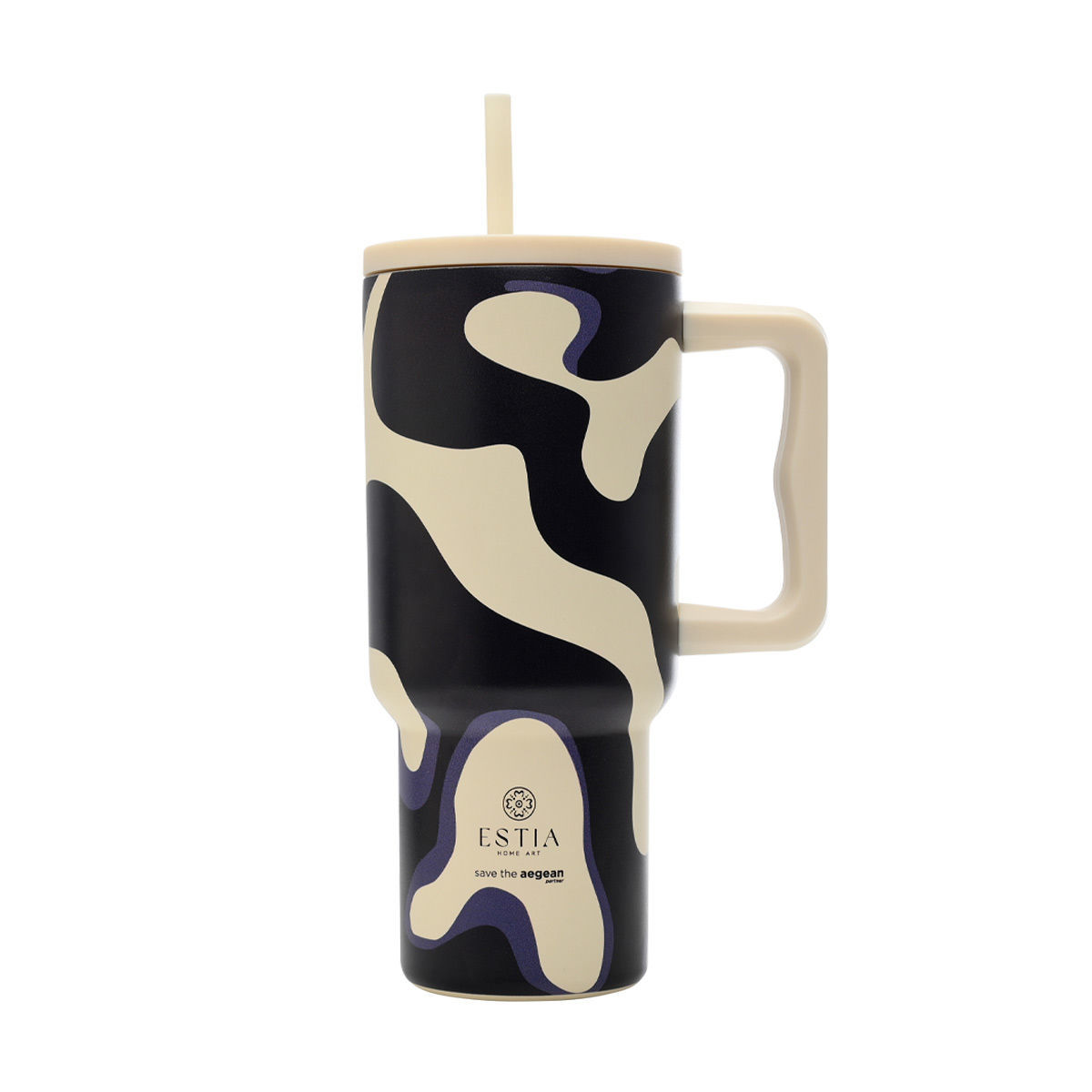 Estia Straw Tumbler Θερμός 900ml Save The Aegean Bold Drift 01-36249