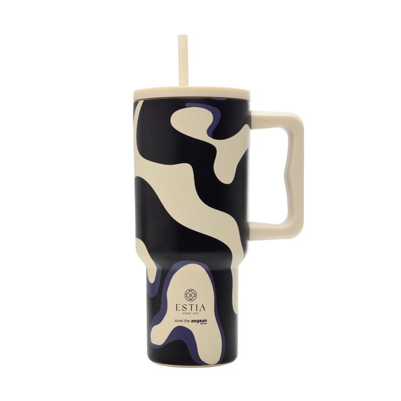 Estia Straw Tumbler Θερμός 900ml Save The Aegean Bold Drift 01-36249