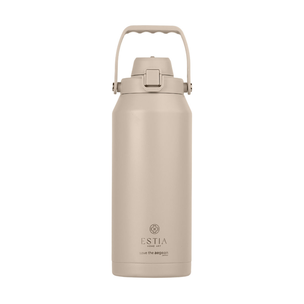 ESTIA Lift Bottle Μεγάλο Ανοξείδωτο Θερμός 1.8lt Dune με Εργονομική Λαβή