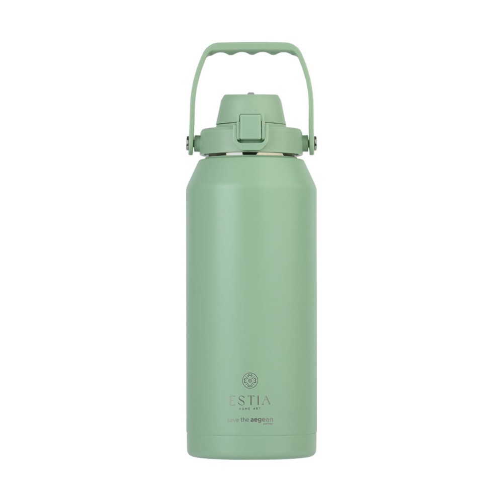 ESTIA Lift Bottle Μεγάλο Ανοξείδωτο Θερμός 1.8lt Pine με Εργονομική Λαβή