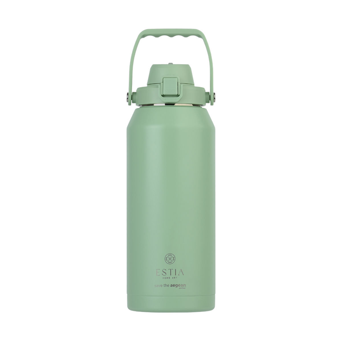 ESTIA Lift Bottle Μεγάλο Ανοξείδωτο Θερμός 1.8lt Pine με Εργονομική Λαβή