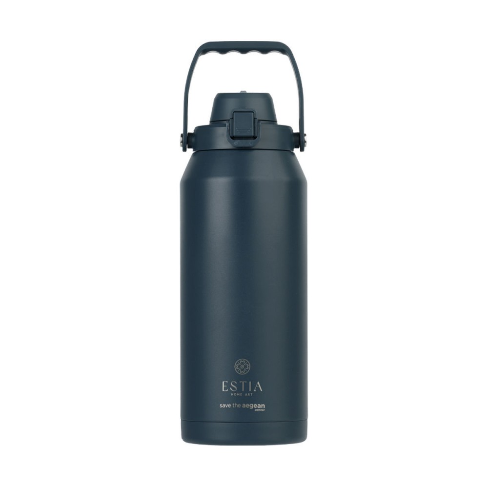 ESTIA Lift Bottle Μεγάλο Ανοξείδωτο Θερμός 1.8lt Indigo με Εργονομική Λαβή