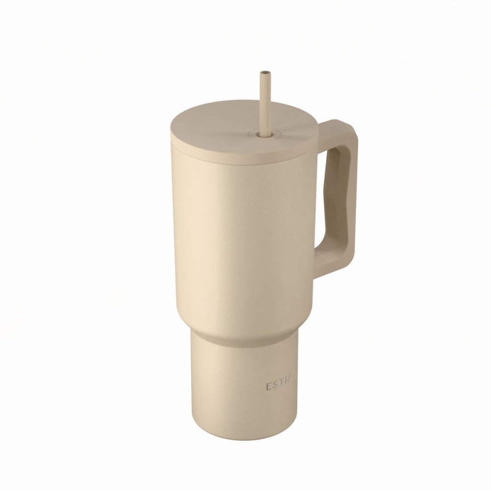 Estia Straw Tumbler Θερμός 900ml Save The Aegean Dune