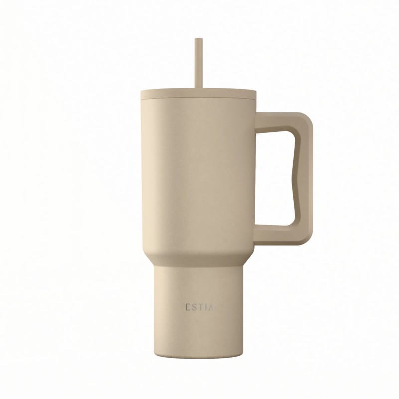 Estia Straw Tumbler Θερμός 900ml Save The Aegean Dune