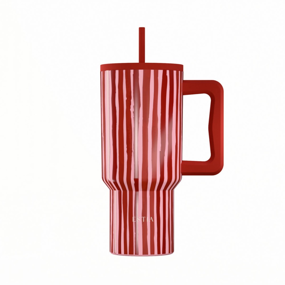Estia Straw Tumbler Θερμός 900ml Save The Aegean Viva Stripe