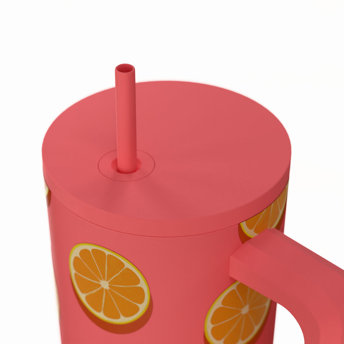 Estia Straw Tumbler Θερμός 900ml Save The Aegean Orange Pop 