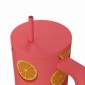 Estia Straw Tumbler Θερμός 900ml Save The Aegean Orange Pop 