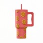 Estia Straw Tumbler Θερμός 900ml Save The Aegean Orange Pop 