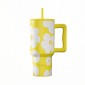 Estia Straw Tumbler Θερμός 900ml Save The Aegean Yellow Daisy