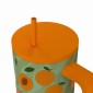 Estia Straw Tumbler Θερμός 900ml Save The Aegean Peach Garden 