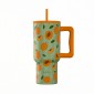 Estia Straw Tumbler Θερμός 900ml Save The Aegean Peach Garden 