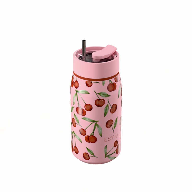 ESTIA Lens Ανοξείδωτο Θερμός 360ml Cherry Rose