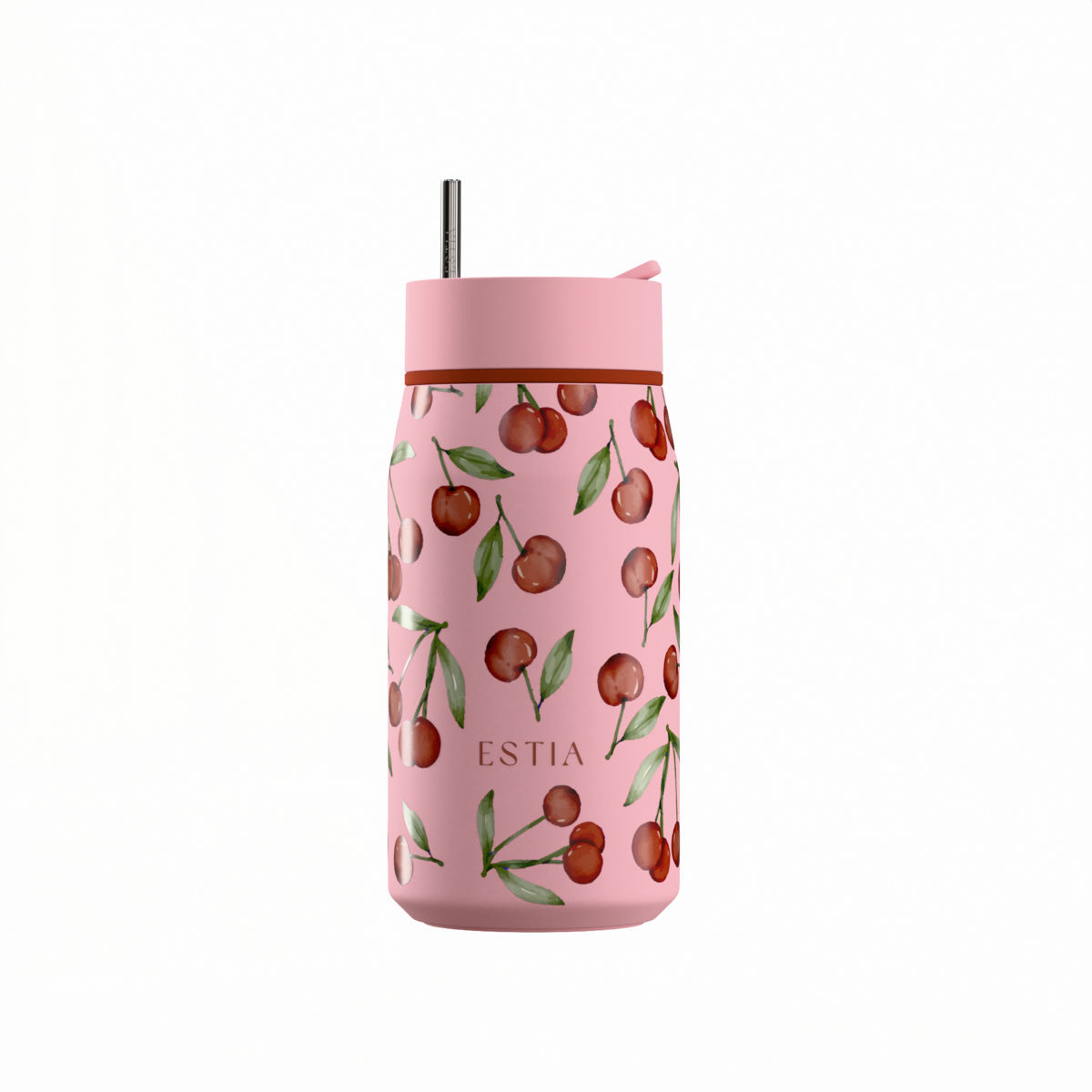 ESTIA Lens Ανοξείδωτο Θερμός 360ml Cherry Rose