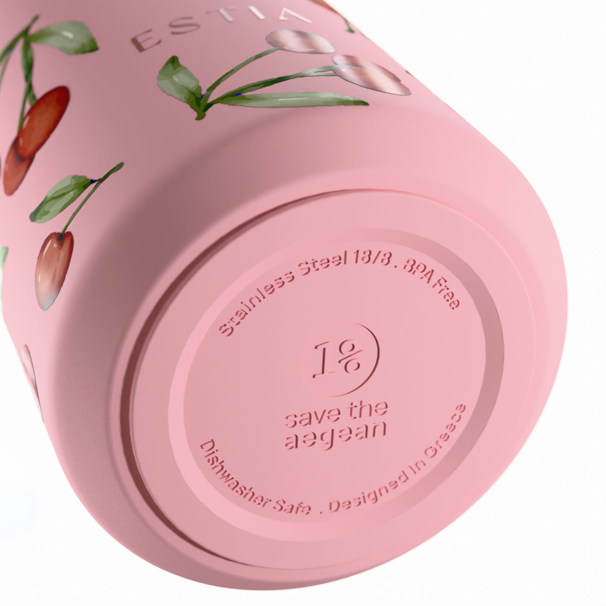 ESTIA Lens Ανοξείδωτο Θερμός 360ml Cherry Rose