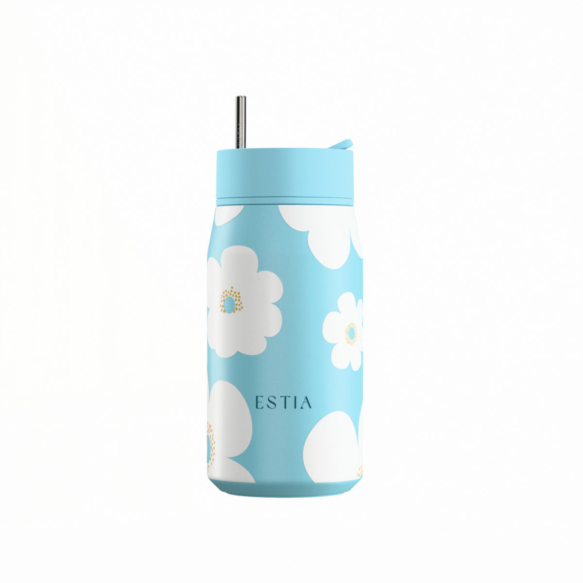 ESTIA Lens Ανοξείδωτο Θερμός 360ml Blue Daisy