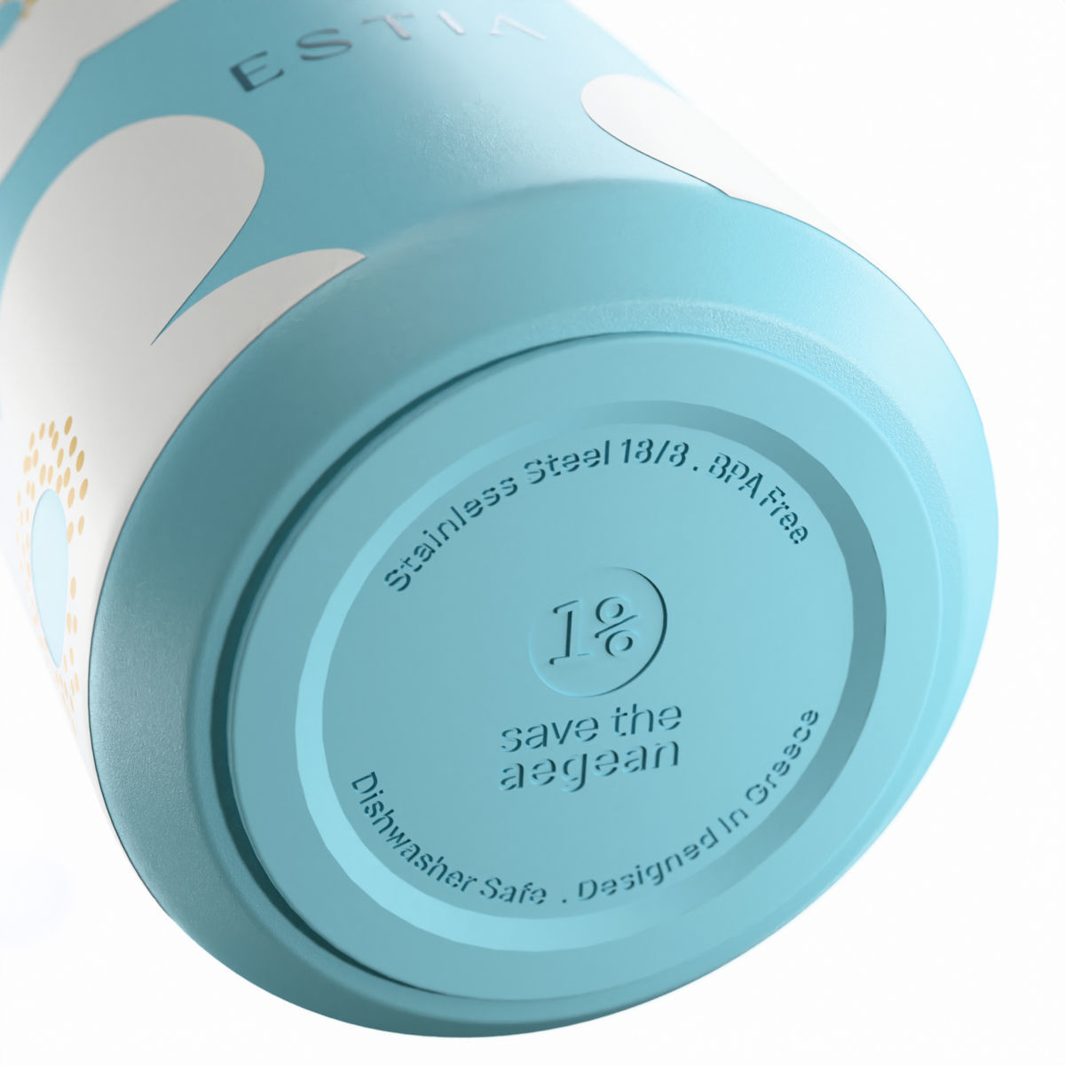 ESTIA Lens Ανοξείδωτο Θερμός 360ml Blue Daisy