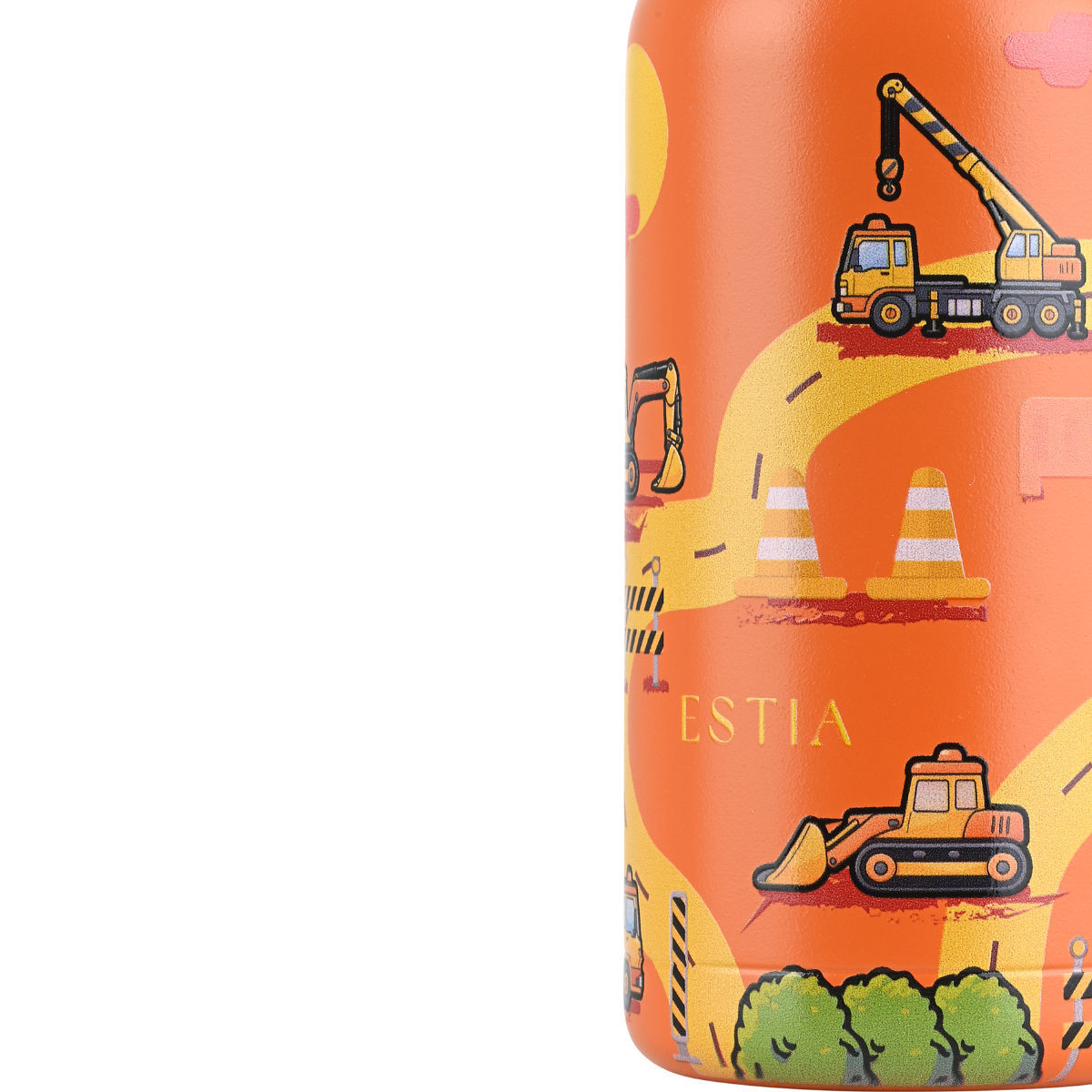 Estia Wonder Bottle Παιδικό Ανοξείδωτο Θερμός 350ml με Καλαμάκι Σιλικόνης, Λαβή Μεταφοράς & Κλιπ Ασφαλείας - The Big Build