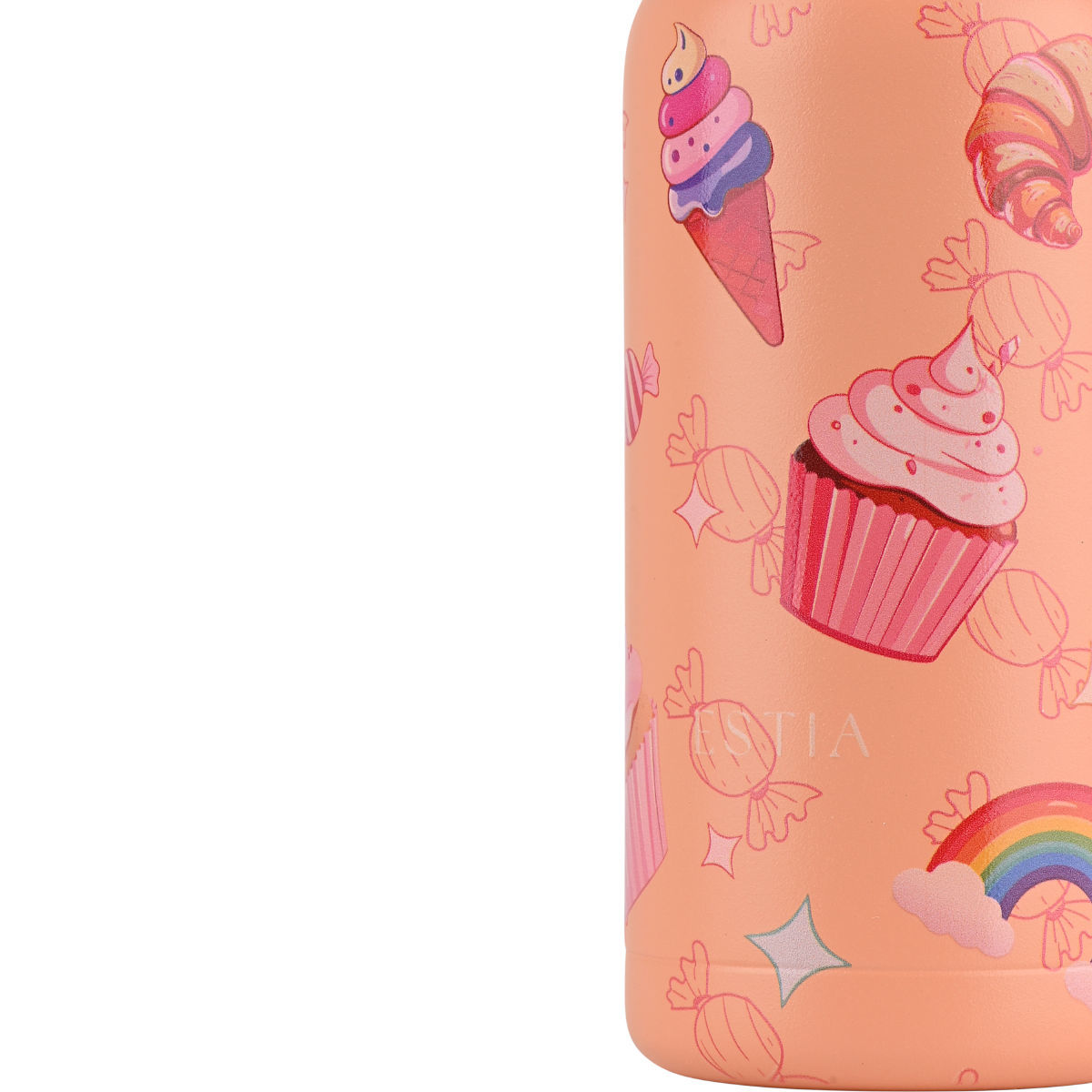Estia Wonder Bottle Παιδικό Ανοξείδωτο Θερμός 350ml με Καλαμάκι Σιλικόνης, Λαβή Μεταφοράς & Κλιπ Ασφαλείας - Candy Sky