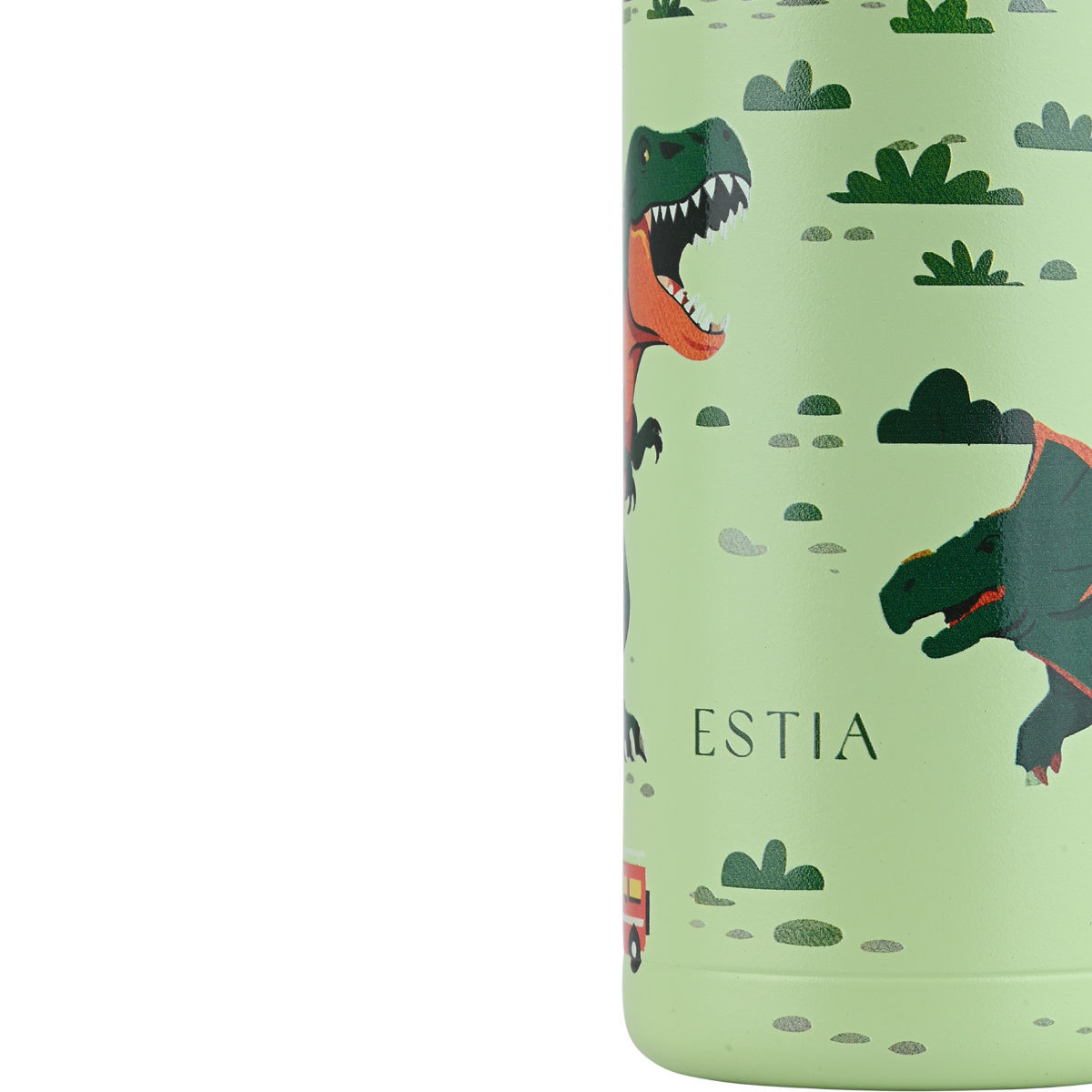 Estia Wonder Bottle Παιδικό Ανοξείδωτο Θερμός 500ml με Καλαμάκι Σιλικόνης, Λαβή Μεταφοράς & Κλιπ Ασφαλείας - Dino Explorer