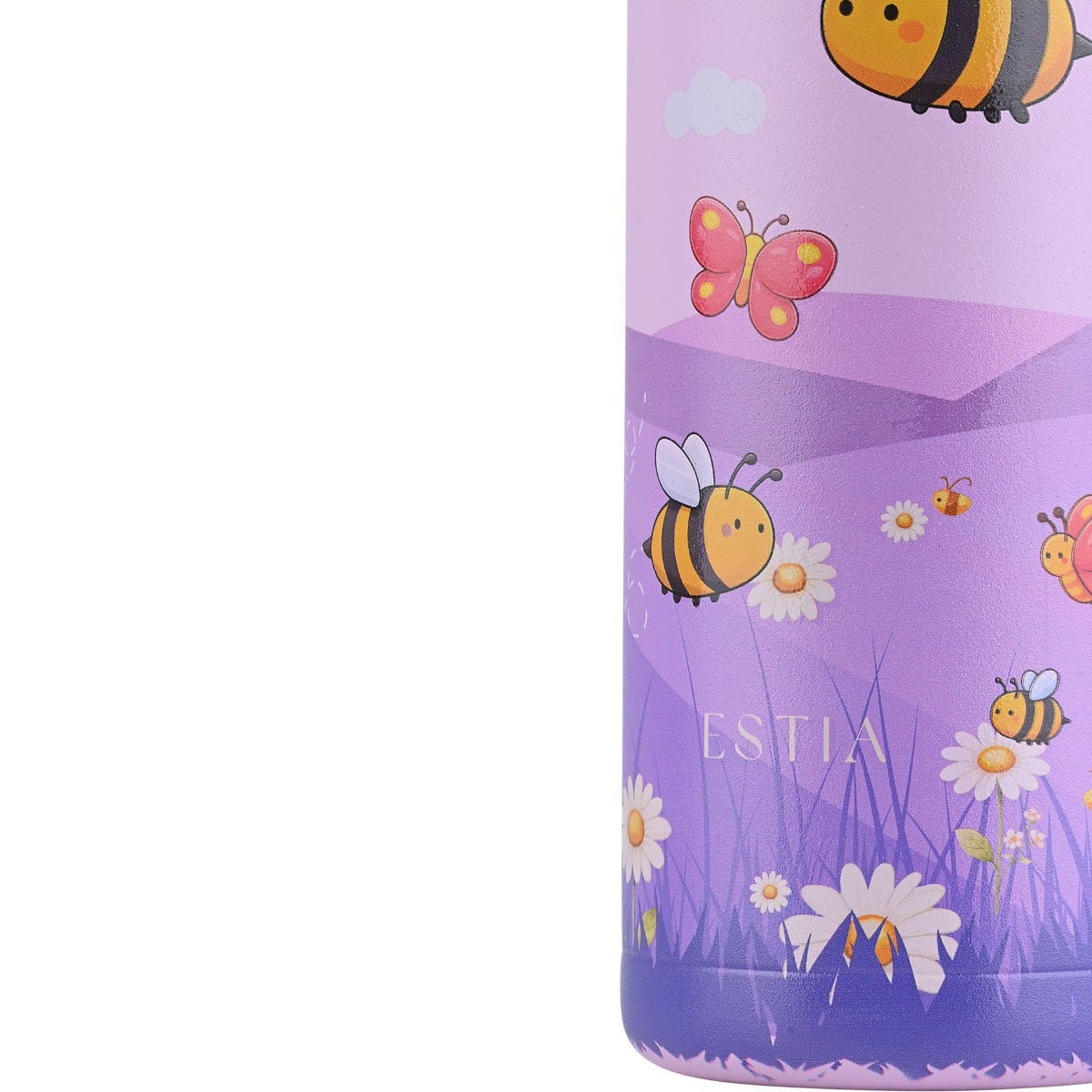 Estia Wonder Bottle Παιδικό Ανοξείδωτο Θερμός 500ml με Καλαμάκι Σιλικόνης, Λαβή Μεταφοράς & Κλιπ Ασφαλείας - Garden Friends