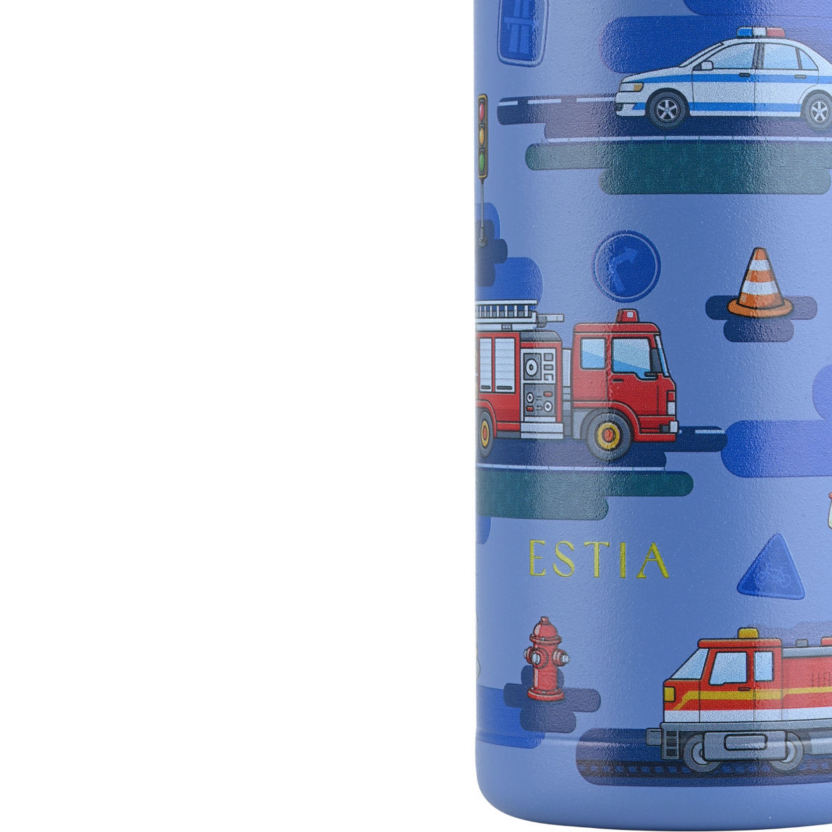 Estia Wonder Bottle Παιδικό Ανοξείδωτο Θερμός 500ml με Καλαμάκι Σιλικόνης, Λαβή Μεταφοράς & Κλιπ Ασφαλείας - City Heroes