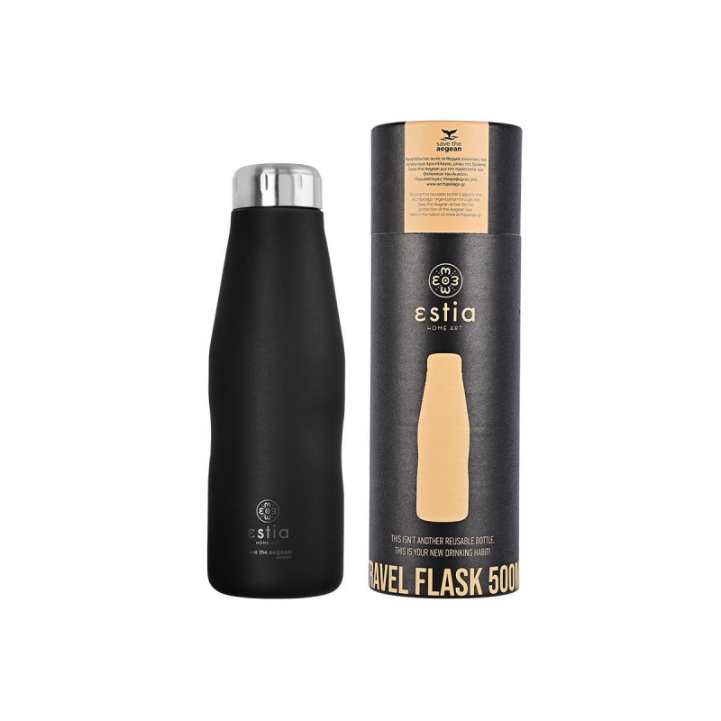 Θερμός Travel Flask 500ml Estia Save The Aegean Midnight Black 01-7799