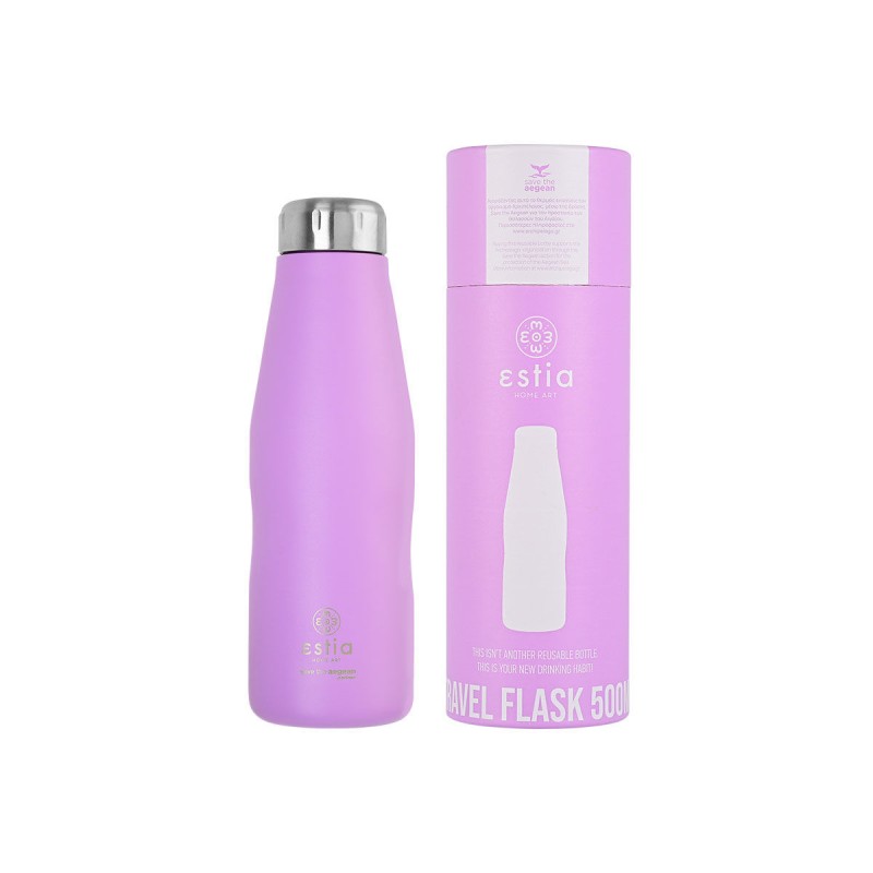 Θερμός Travel Flask 500ml Estia Save The Aegean Lavender Purple 01-7805