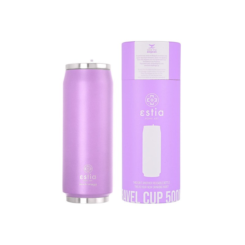 Θερμός Travel Cup 500ml Estia Save The Aegean Lavender Purple 01-8581