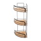 Επιτοίχια Ραφιέρα Μπάνιου 3 Θέσεων (19.5x19.5x49) Γωνιακή & Μεταλλική Estia Bamboo Essentials 02-12786