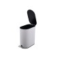 Κάδος Μπάνιου Slim Oval 5lt Μεταλλικό με μηχανισμό soft close ματ λευκό χρώμα Estia 02-14575