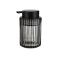 Estia Alivio Black Δοχείο Κρεμοσάπουνου 300ml (7.8x12.5) Γυάλινο Ανάγλυφο 02-28817