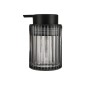 Estia Alivio Black Δοχείο Κρεμοσάπουνου 300ml (7.8x12.5) Γυάλινο Ανάγλυφο 02-28817