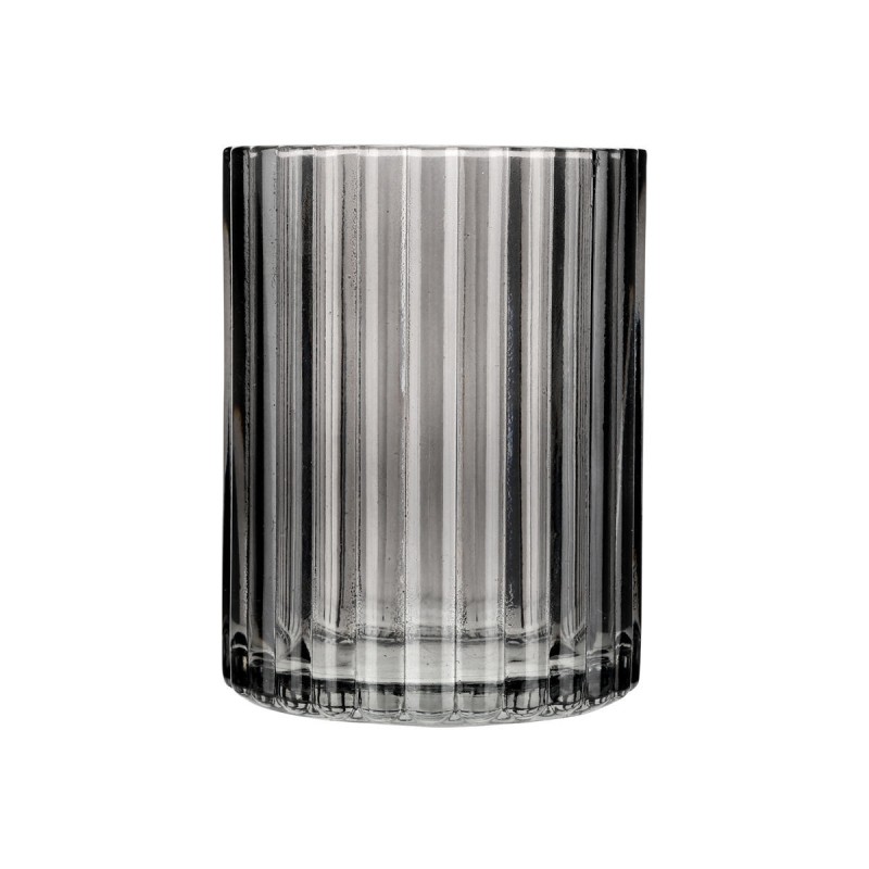 Estia Alivio Black Ποτηράκι Μπάνιου (Φ7.8x10) Γυάλινο Ανάγλυφο 02-28831 