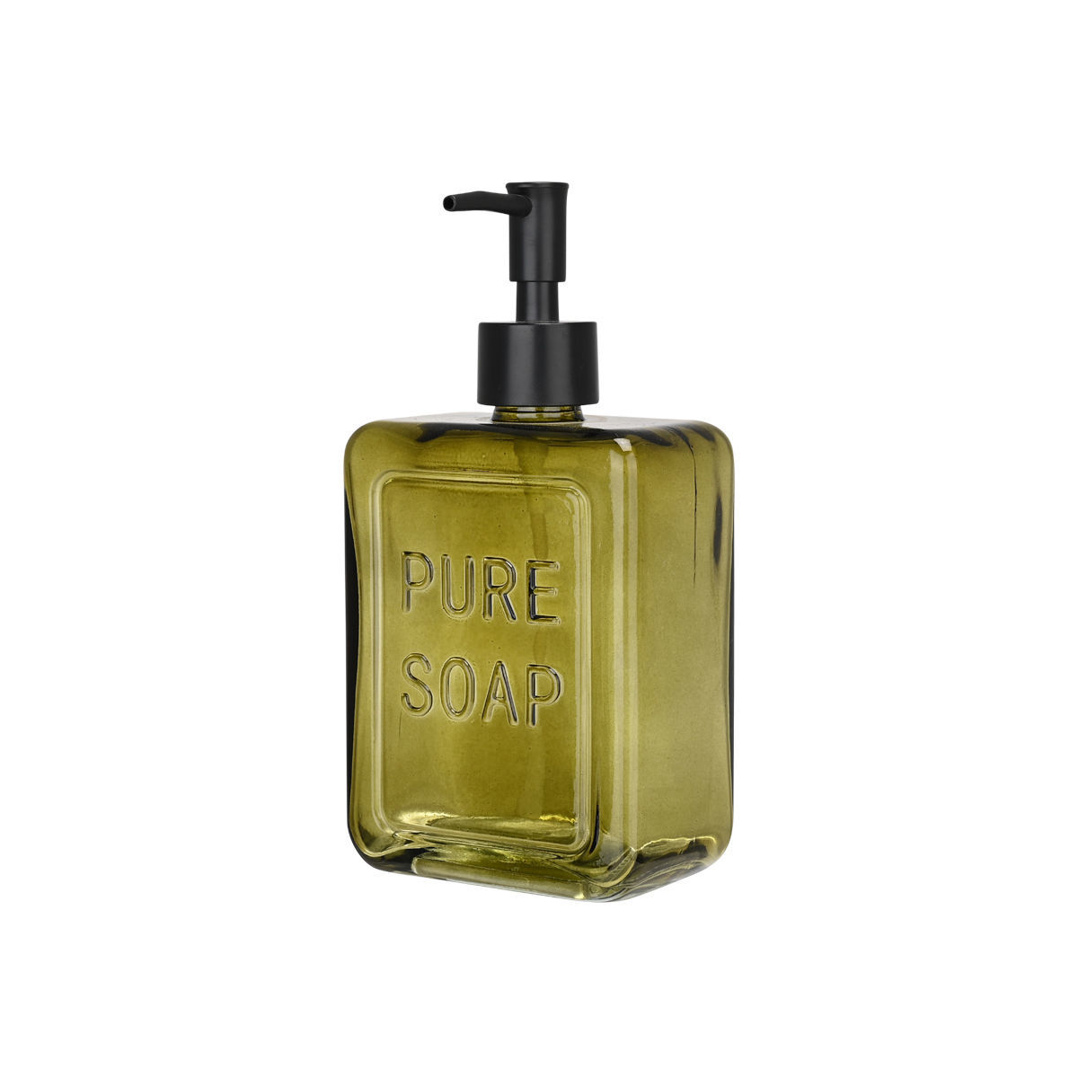 Estia Pure Soap Green Δοχείο Κρεμοσάπουνου 520ml Γυάλινο