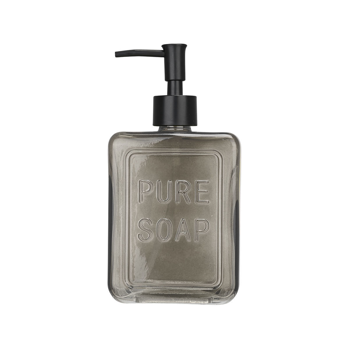 Estia Pure Soap Grey Δοχείο Κρεμοσάπουνου 520ml Γυάλινο