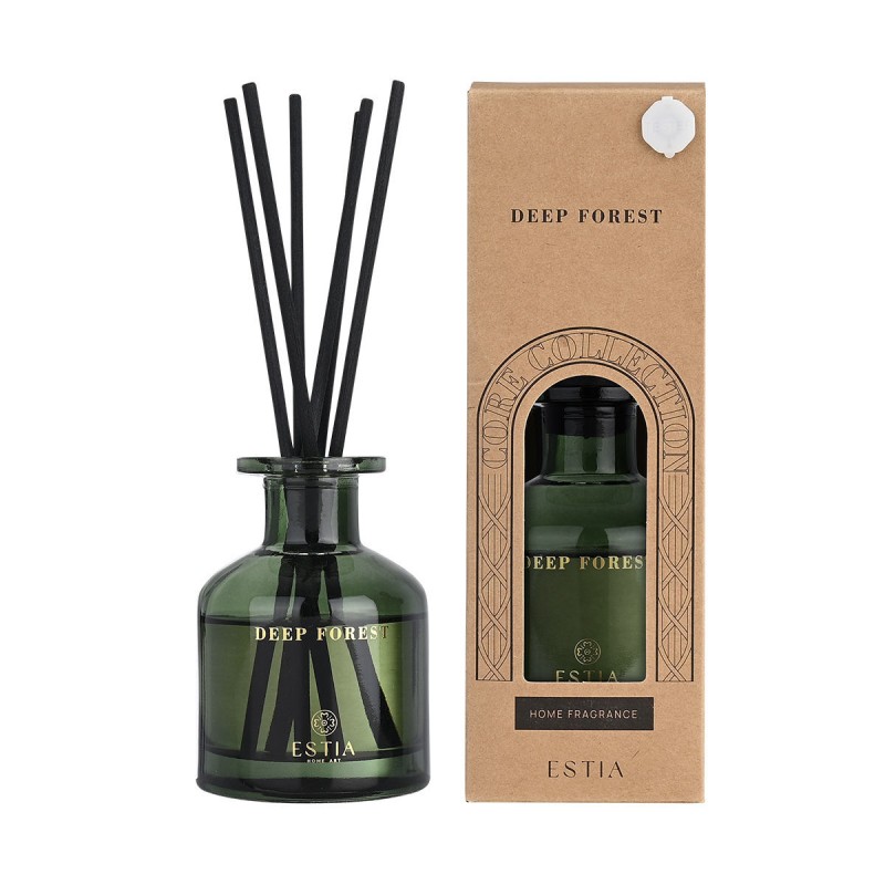 Estia Deep Forest Αρωματικό Χώρου 100ml με Sticks & Κομψό Γυάλινο Δοχείο