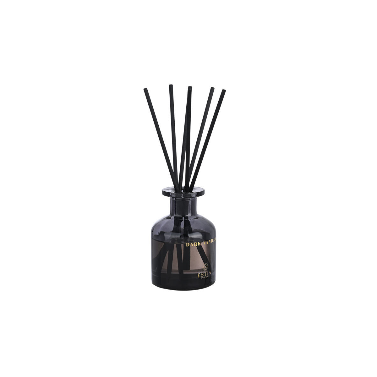 Estia Dark Vanilla Αρωματικό Χώρου 100ml με Sticks & Κομψό Γυάλινο Δοχείο