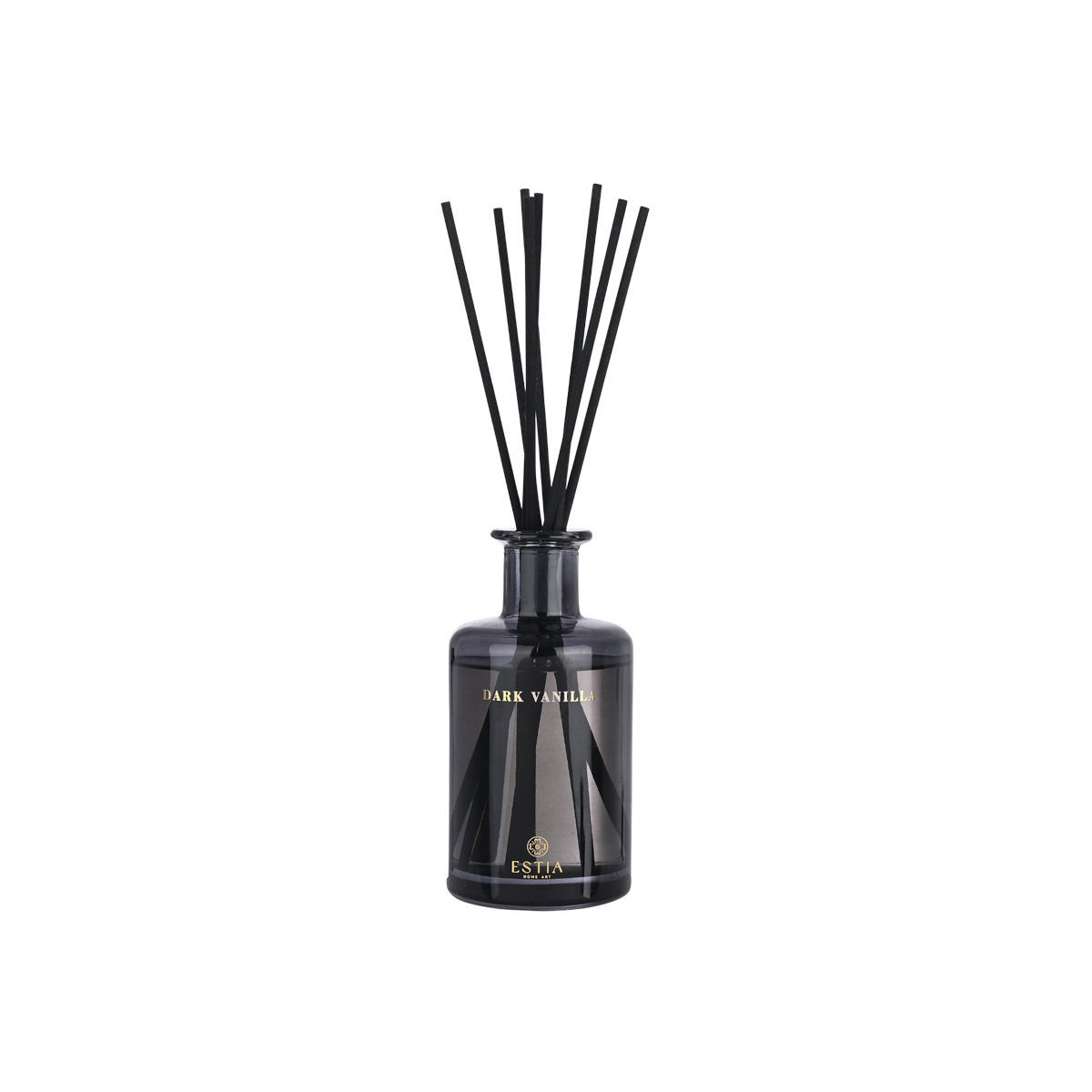 Estia Dark Vanilla Αρωματικό Χώρου 200ml με Sticks & Κομψό Γυάλινο Δοχείο
