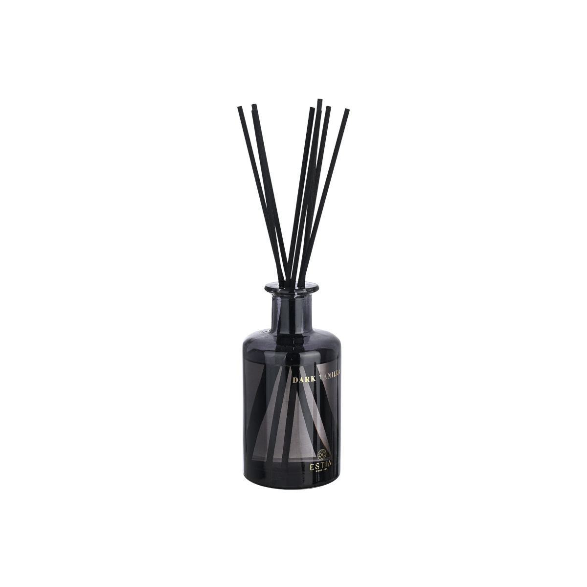 Estia Dark Vanilla Αρωματικό Χώρου 200ml με Sticks & Κομψό Γυάλινο Δοχείο