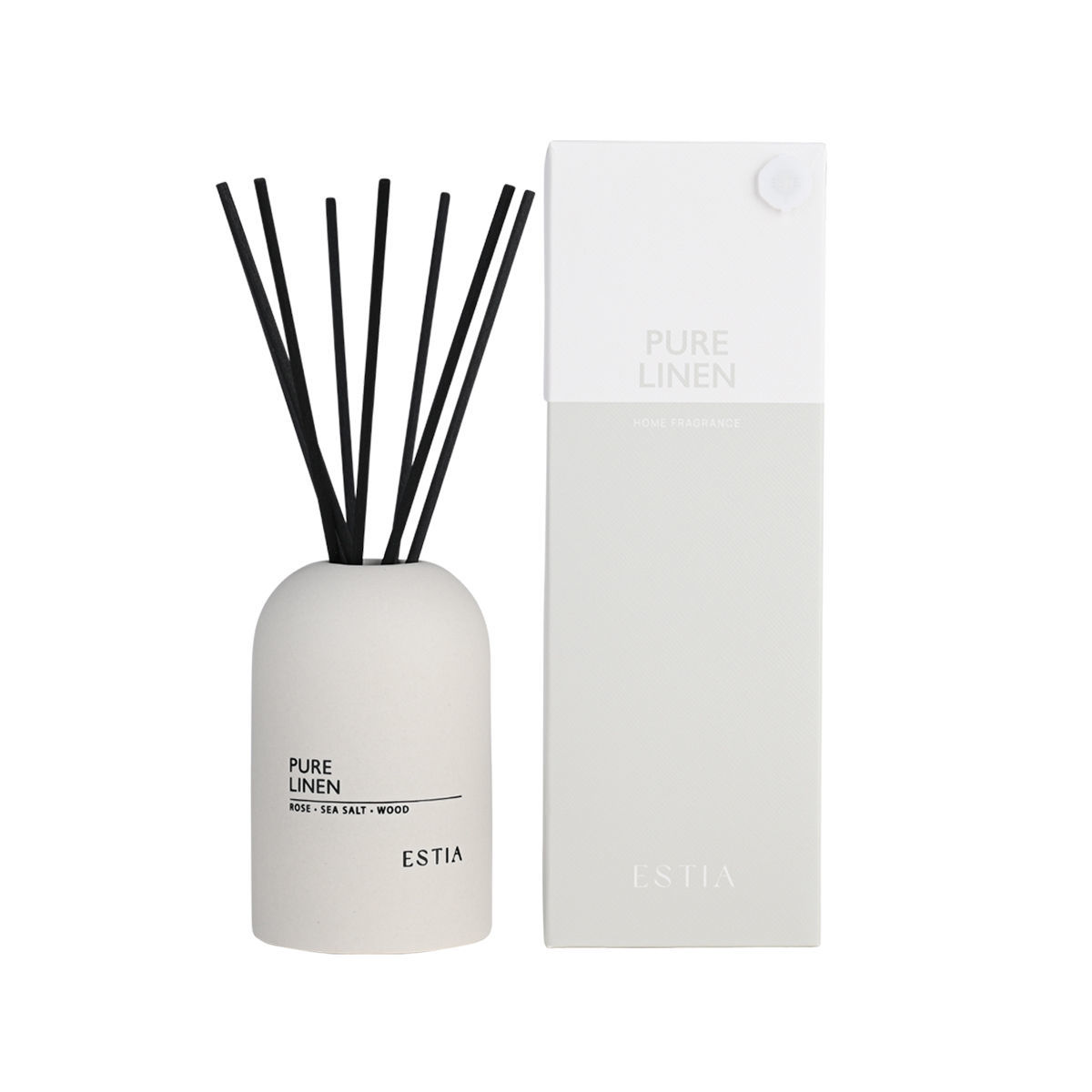 Estia Pure Linen Αρωματικό Χώρου 150ml με Sticks & Κομψό Δοχείο
