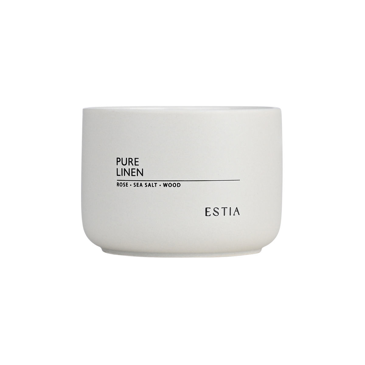 Estia Pure Linen Αρωματικό Κερί 280g σε Κομψό Κεραμικό Δοχείο 