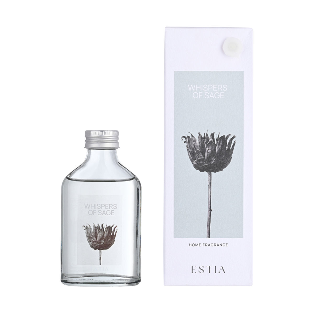 Estia Whispers of Sage Αρωματικό Χώρου 200ml με Sticks & Κομψό Γυάλινο Δοχείο