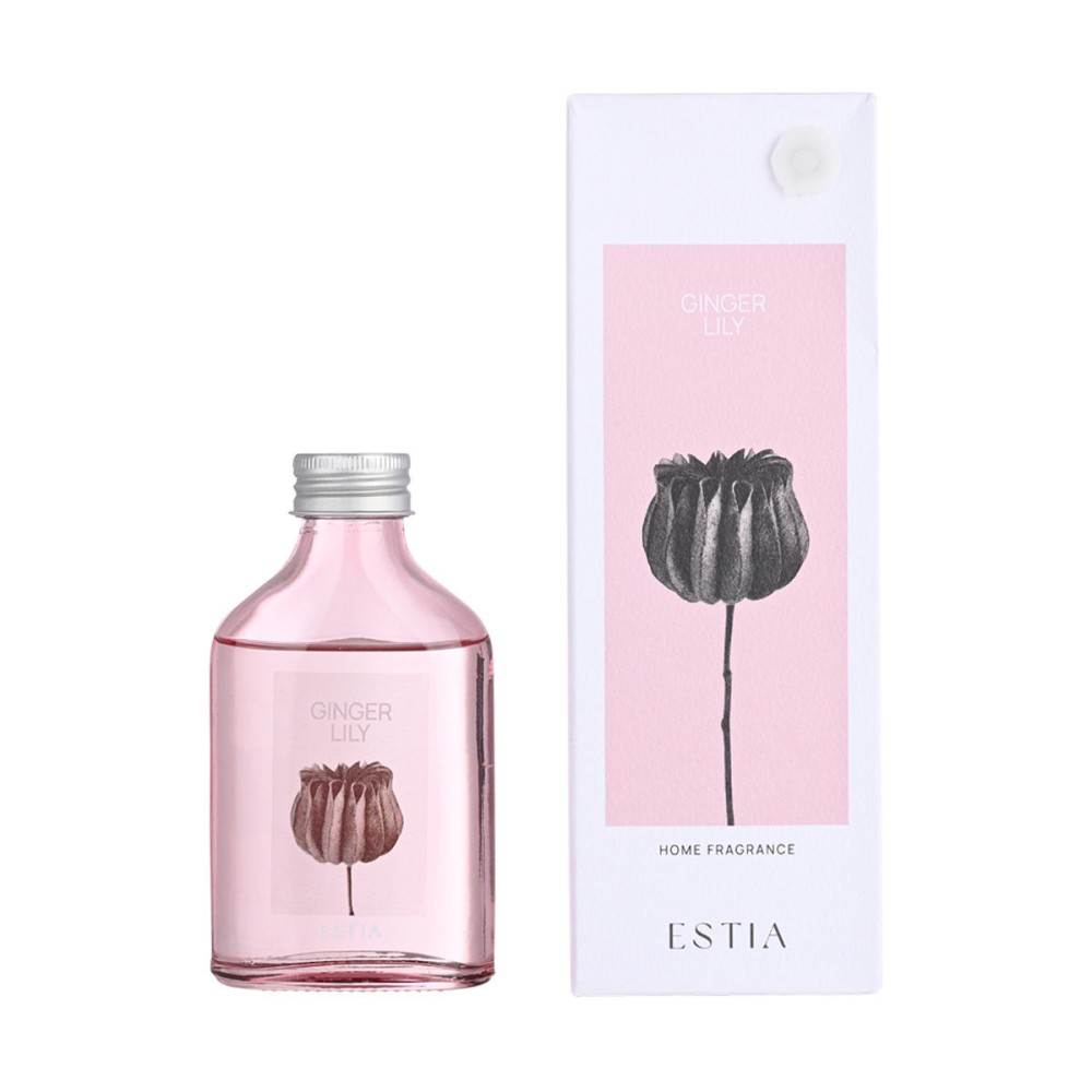 Estia Gingel Lily Αρωματικό Χώρου 200ml με Sticks & Κομψό Γυάλινο Δοχείο