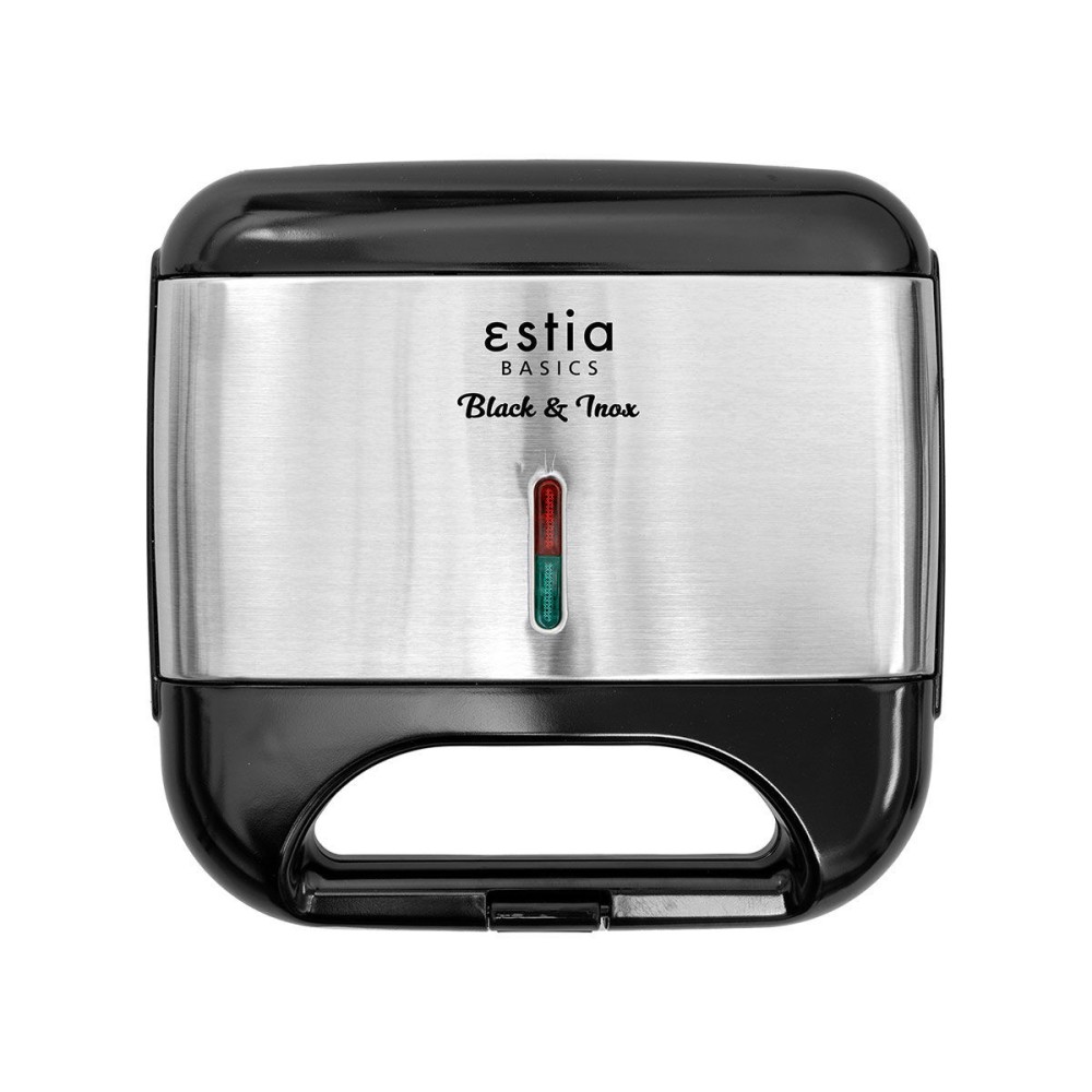 Estia Black & Inox Τοστιέρα 800W 2 Θέσεων 06-12175