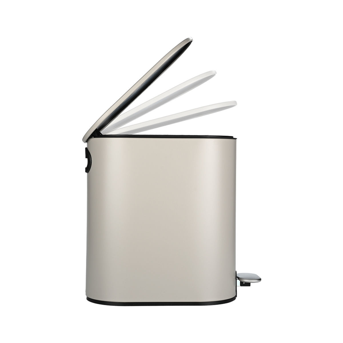 Estia Slim Mat Taupe Σετ 6 Χαρτοδοχεία Μπάνιου Ξενοδοχείου 5Lt Μεταλλικά Soft Close