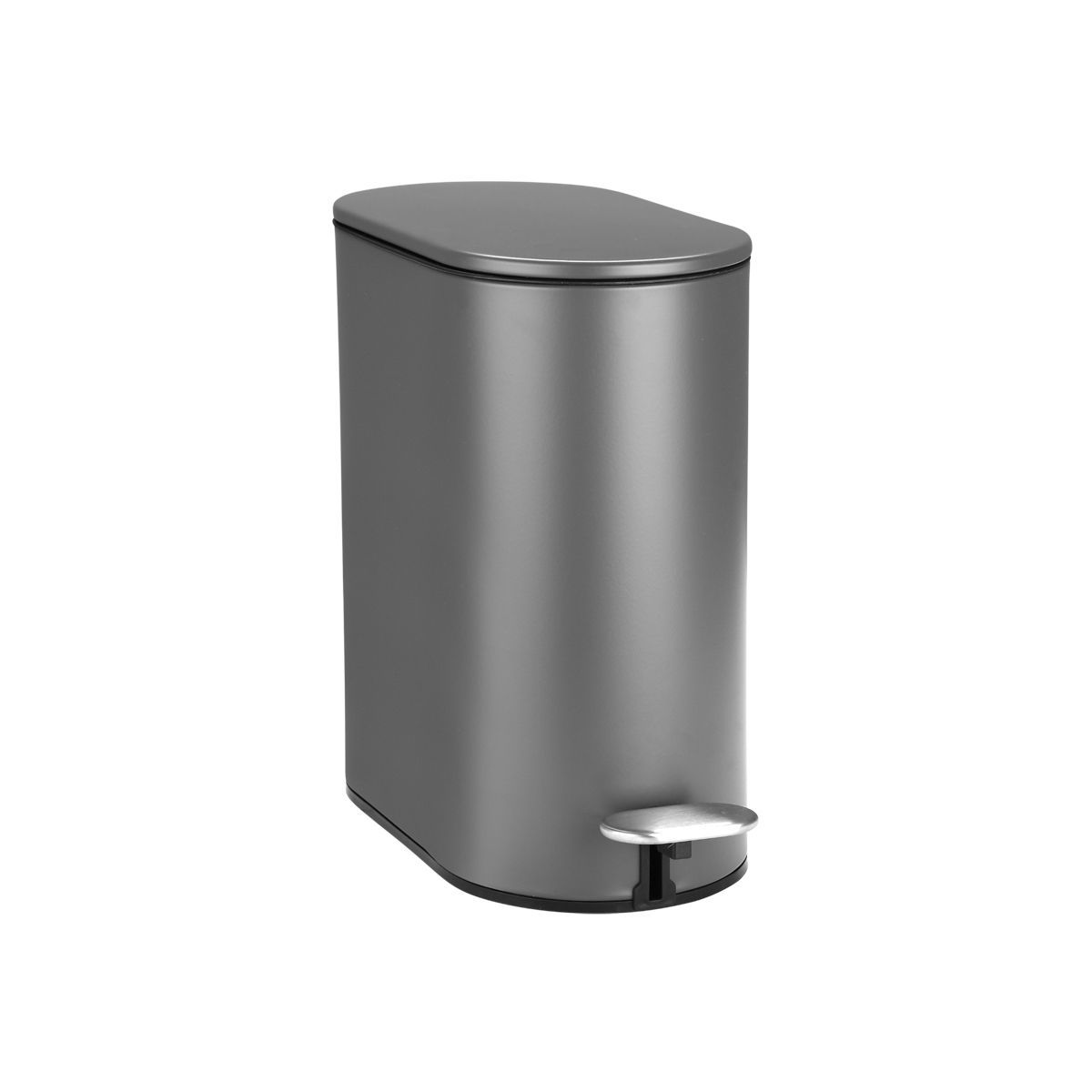 Estia Slim Mat Grey Σετ 6 Χαρτοδοχεία Μπάνιου Ξενοδοχείου 5Lt Μεταλλικά Soft Close